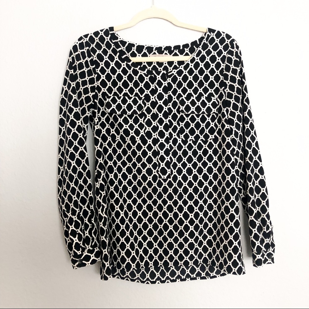 GAP Black Long Sleeved Blouse